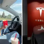 Tesla’da ‘Sallana Sallana’ Seyahat: Sürücü Koltuğunda Eller Serbest Yemek Keyfi!