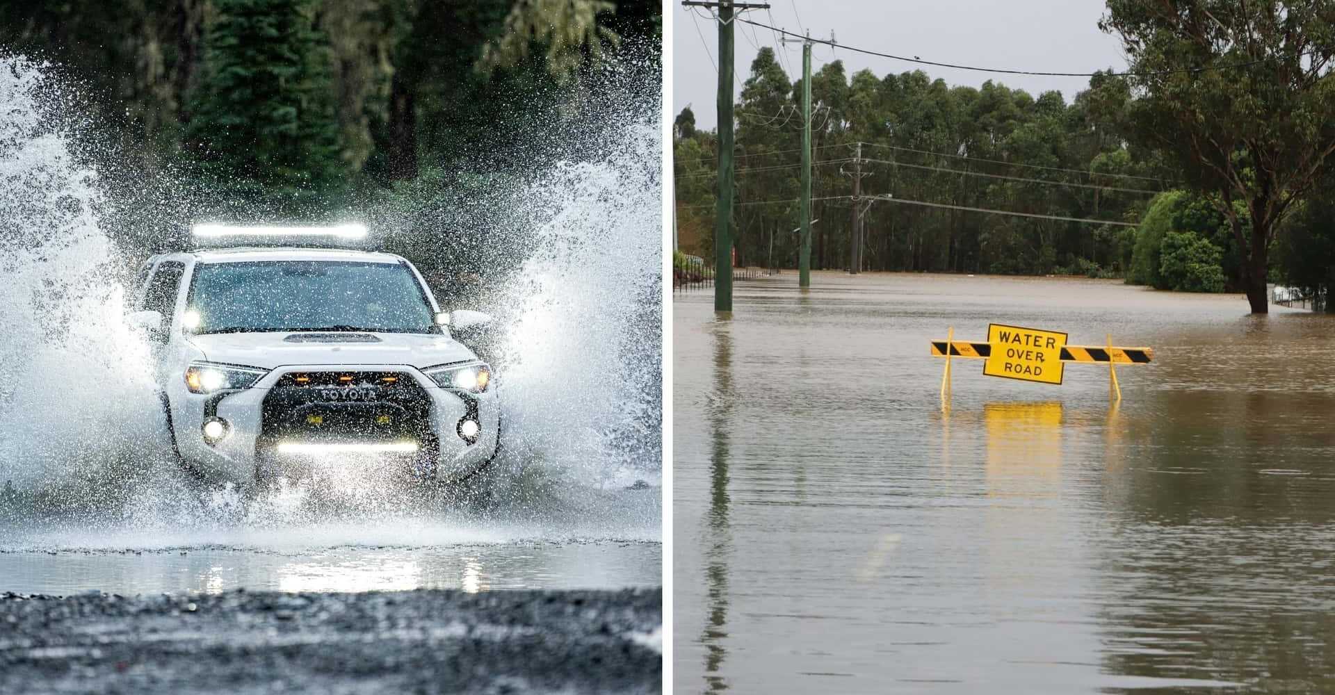 Fırtına Sularında Sörf Şovu: Toyota 4Runner Sahibi Dikkat Çekti Ama Riskler Göz Ardı Edildi!
