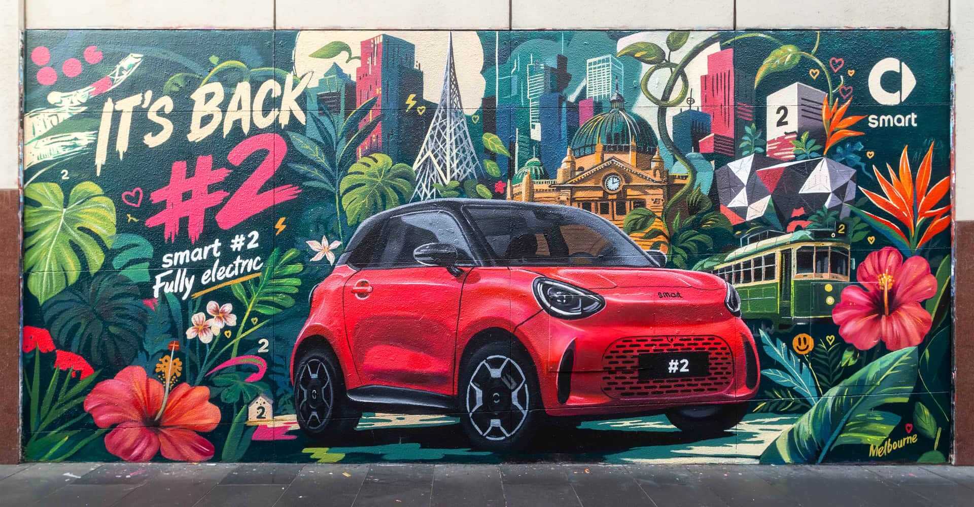 Smart #2, Şehir Duvarlarındaki Dev Boyamalarla Ortaya Çıktı